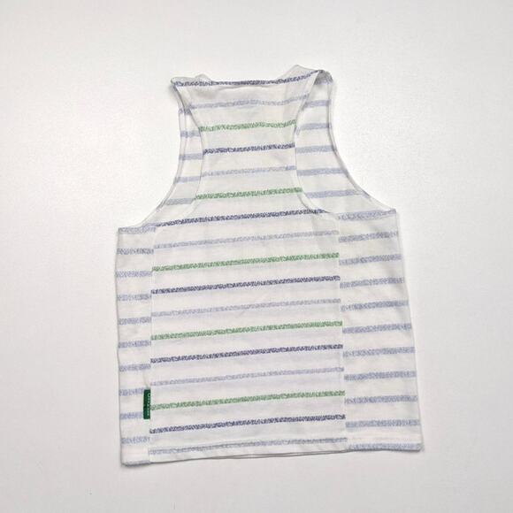 Vintage Oshkosh B'gosh Tank Top Boys Size 6 White Stripe Racerback Top - Picture 2 of 3